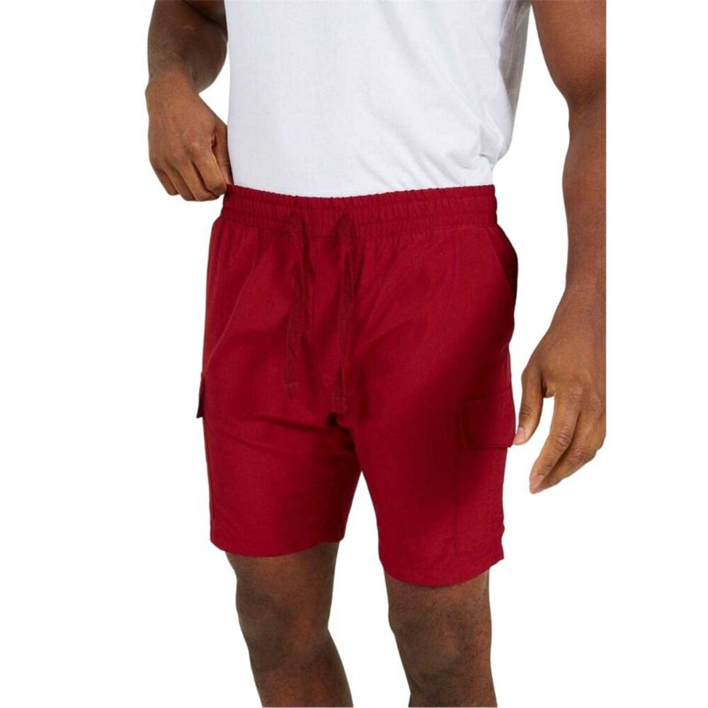 Brave Soul Mens Cargo Shorts / Burgundy